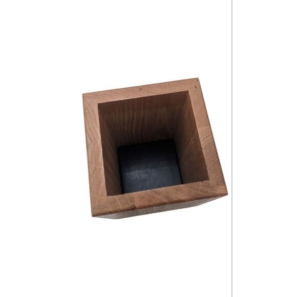 Cutco‎ Oak Wood Utensil Box Block Caddy Container Holder USA Made 4x4x5 Vintage - Picture 5 of 6